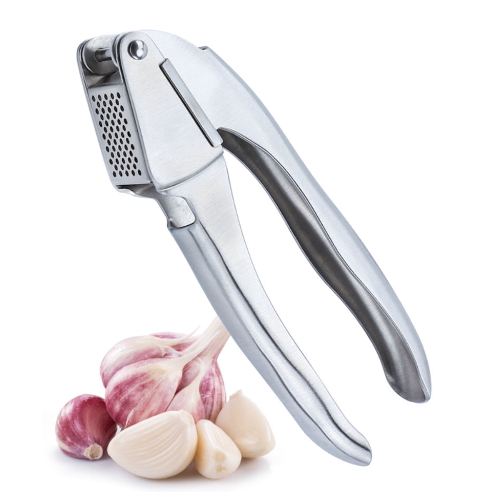 BCOOSS Garlic Press and Mincer Stainless Steel Easy Squeeze Pressed Garlic  Crusher with Handle