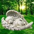 thumbnail image 1 of Travelwant Resin Sleeping Puppy Dog with Large Angel Wings Pet Memorial Indoor/Outdoor Statue for Lawn and Garden, 1 of 7