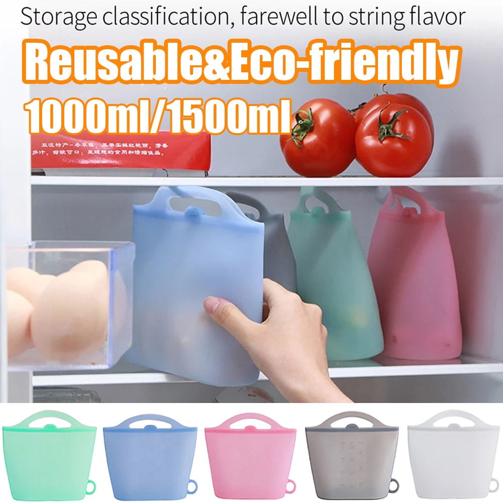 Travelwant Reusable Food Container Silicone Bag Cups Dishes Bags Zip ...