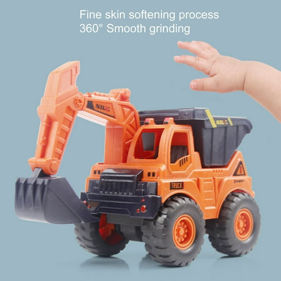 Travelwant Sand Toys Dump Truck and Toy Tractor with Loader for Kids Aged 18 Months and Up– Great Easter Toys for Easter Basket Stuffer