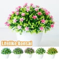 thumbnail image 1 of Travelwant Small Fakes Potted Plants, Mini Artificial Small Flower, Mini Artificial Potted Plants, Small Plants Decor, Fake Flower Plant Topiary Shrubs for Farmhouse Balcony Office Home, 1 of 4