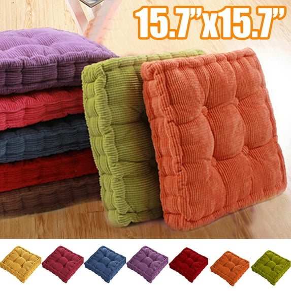 Travelwant Solid Square Seat Cushion, Chair Pad Seat Cushion, Floor Pillow Tufted Thicken Sitting Pillows for The Floor Chair Pad for Tatami Meditation Office Kitchen Chair Bench Sofa