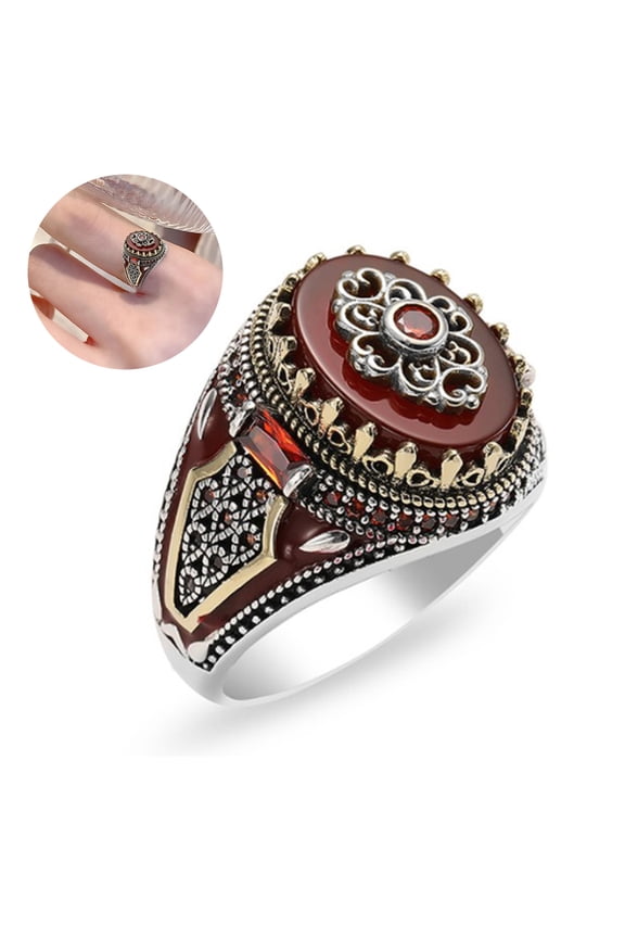 Solid Viking Celtic/Nautical Compass/Thor's Hammer Ring Can Engrave Rune Spirit Rings Stainless Steel