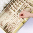 thumbnail image 1 of Travelwant Stackable Jewelry Organizer Trays Drawer Inserts ,Velvet Earring Display Trays, Box Ring Holder Necklace Case, Storage for Bracelet Brooch Watch, 1 of 2