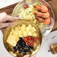 thumbnail image 1 of Travelwant Stainless Steel Plate Dishes Adult Plates Reusable Camping Plates Dishwasher Safe Feeding Serving Flat Plate Double Layers Round Dessert Plate for Adults, 1 of 7
