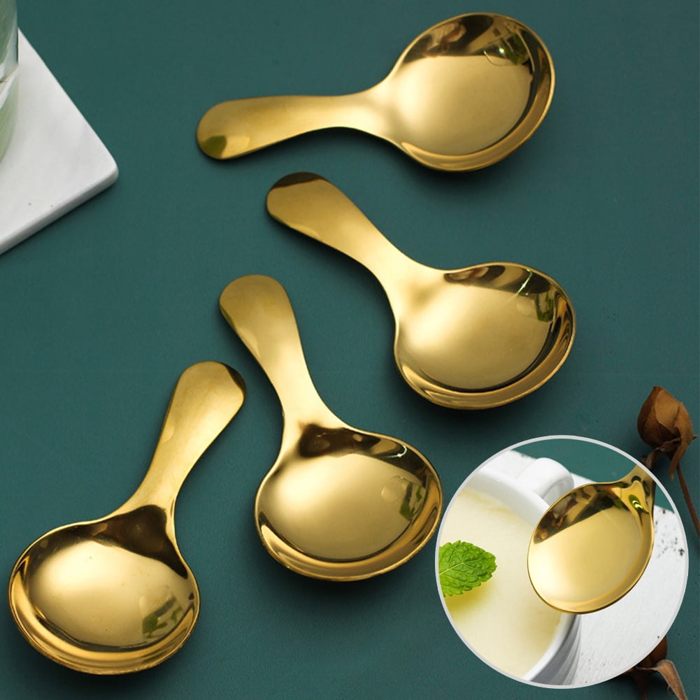 Travelwant Stainless Steel Short Handle Spoons Mini Salt Spoons