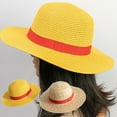 thumbnail image 1 of Travelwant Straw Hat Performance Animation Cosplay Accessories Hat Summer Sun Hat Yellow, 1 of 7