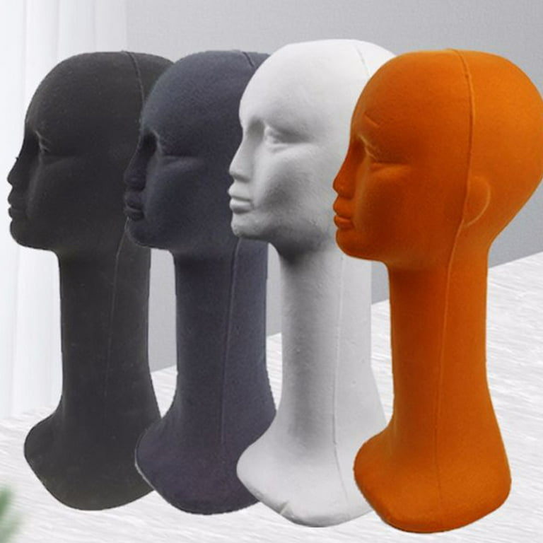 11 3 Pcs Styrofoam Wig Head - Tall Female Foam Mannequin Wig Stand and Holder for Style, Model and Display Hair, Hats and Hairpieces, Mask - for Home