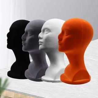 12 inch 3 Pcs Styrofoam Wig Head - Tall Female Foam Mannequin Wig Stand and Holder for Style, Model and Display Hair, Hats and Hairpieces, Mask - for