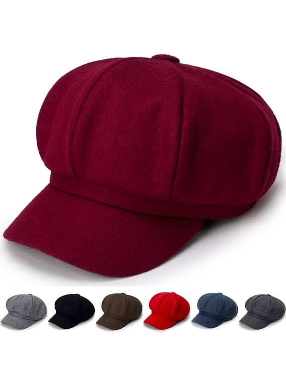 Summer Newsboy Cap Visor Beret Hats Soft 8 Panels Vintage Cabbie Hat Octagonal Cap for Women Girls