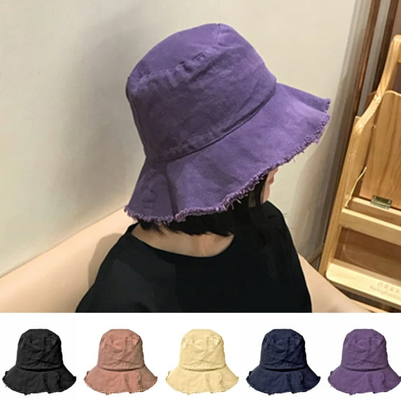 Travelwant Sun Hats for Women Summer Casual Wide Brim Cotton Bucket Hat Beach Vacation Travel Accessories