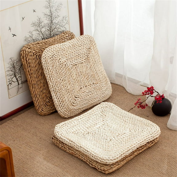 Travelwant Tatami Floor Pillow Sitting Cushion,Padded Room Floor Straw Mat for Outdoor Seat