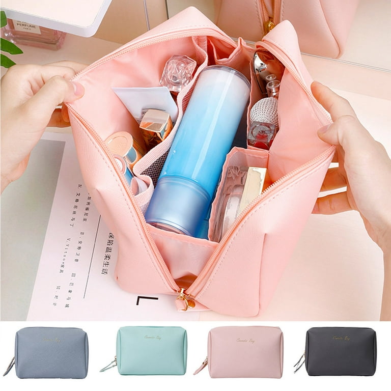small makeup bag with compartments