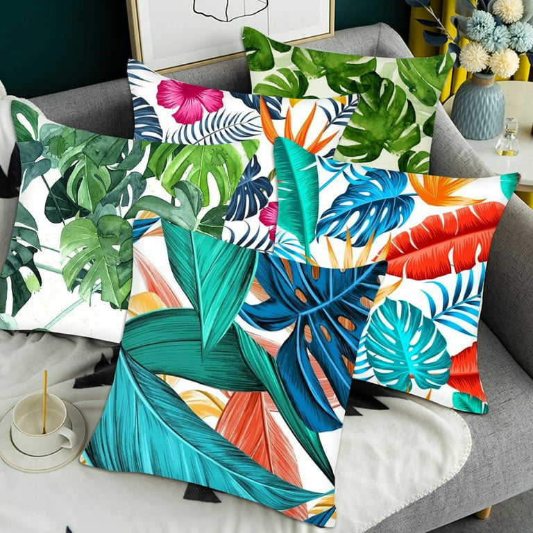 Tropical leaf 2025 throw pillows