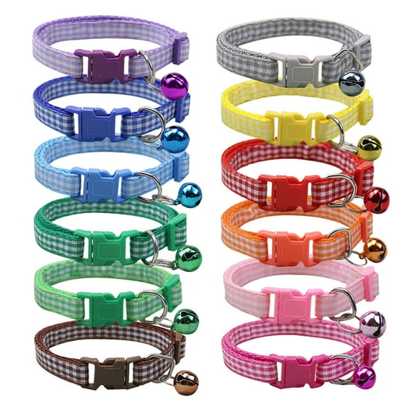 Travelwant Upgraded Version - Cat Collar with Bell Safe Collars for Cats, Nylon, Mixed Colors, Pet Collar, Breakaway Cat Collar