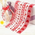 thumbnail image 1 of Travelwant Valentine's Day Wired Ribbon Heart Wired Edge Ribbon Printed Heart Ribbon Polyester Wrapping Ribbon for DIY Craft Wrapping Wedding Valentine's Day Decoration, 1 of 2