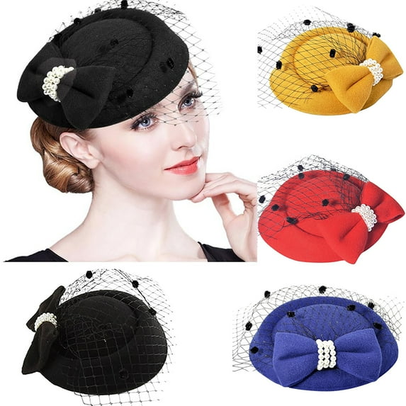 Travelwant Vintage Fashion Fascinators Hats with Headband Clip