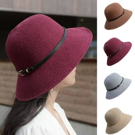 Limei Women Wool Round Bowler Hats Wide Brim Cloche Fedora Floppy Hat Cap Black Walmart