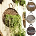 thumbnail image 1 of Travelwant Wall Fence Hanging Planter,Handmade Rattan Basket,Hand Made Wicker Rattan Flower Basket,Flower Pots Hanger Garden Decoration Indoor Outdoor Watering Hanging Baskets, 1 of 7