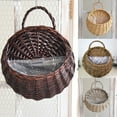 thumbnail image 1 of Travelwant Wall Fence Hanging Planter,Handmade Rattan Basket,Hand Made Wicker Rattan Flower Basket,Flower Pots Hanger Garden Decoration, 1 of 7