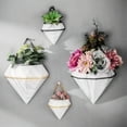 thumbnail image 1 of Travelwant Wall Planter Ceramic Hanging Planter, Succulent Planters Indoor Vase Geometric Wall Decor Flower Plant Pots, 1 of 7