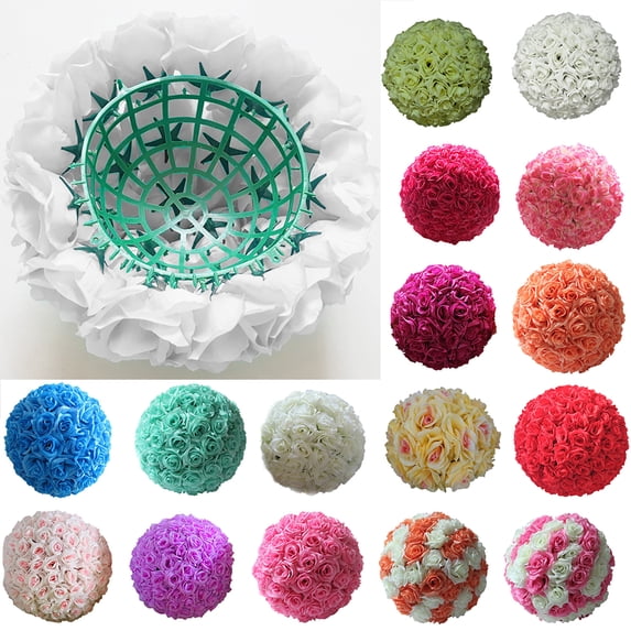 Travelwant Wedding Artificial Rose Silk Real Flower Ball for Bridal Bouquets,Home Outdoor Party Centerpieces Decorations