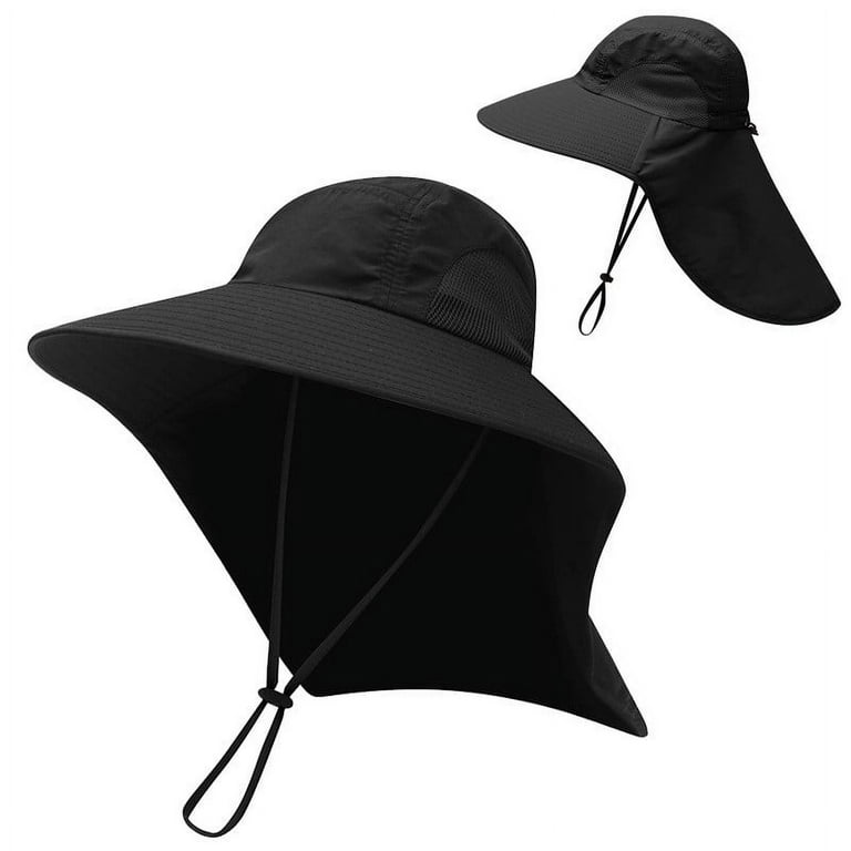 Travelwant Wide Brim Sun Hat with Neck Flap, UPF 50+ Hiking Safari Fishing  Caps for Men and Women