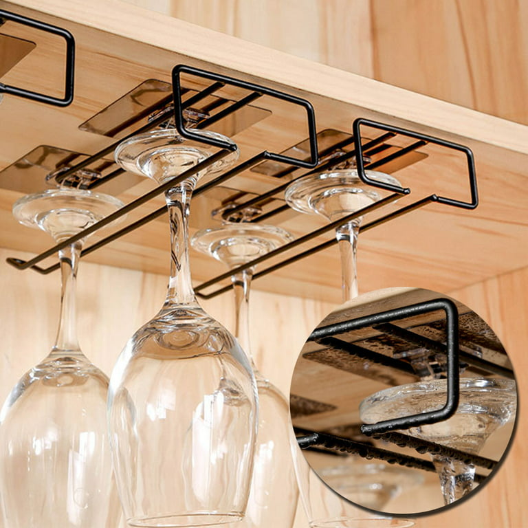 Wall-mounted Adjustable Wine Glass Plastic Hanger, Hanging Home