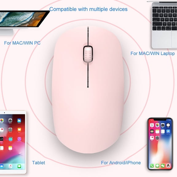 Travelwant Wireless Gaming Mouse with 2.4Ghz USB Receiver Rainbow RGB Backlight Adjustable DPI Silent Click Rechargeable Ergonomic Button for Computer Laptop PC Mac Gamer Office Use