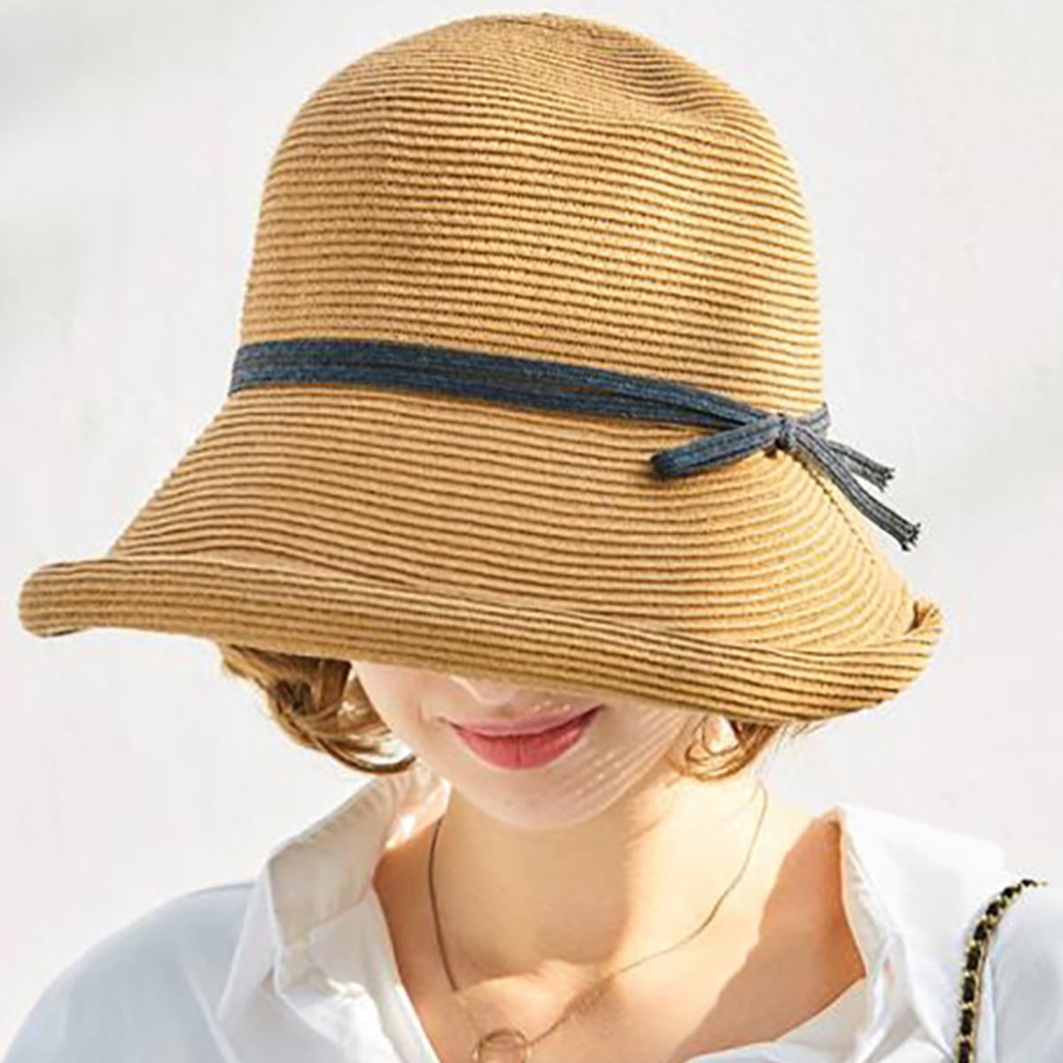 Travelwant Women Cloche Hat 1920s Vintage Hat Summer Bowler Hat Sun Church Hat for Women, Women's, Size: One size, Beige