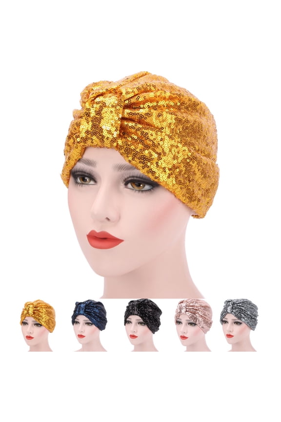 Women Cross Twist Pleated Hair Wrap Turban Hat Indian Hat Muslim Hat National Hijib Cap Headwear