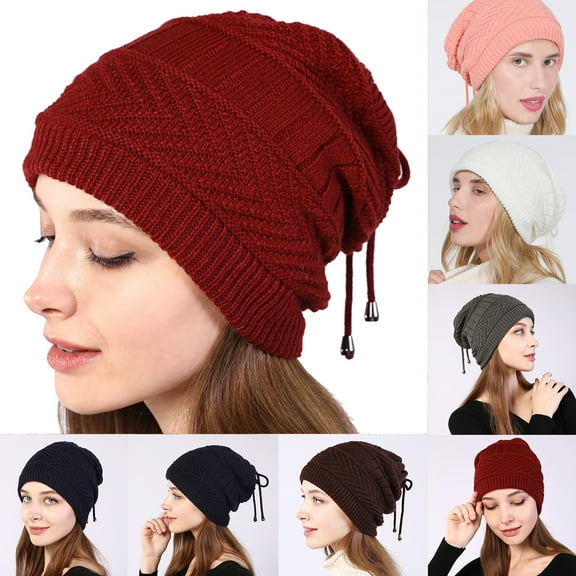 Travelwant Women Slouchy Beanie Hat Knit Long Baggy Slouch Skull Cap for Winter