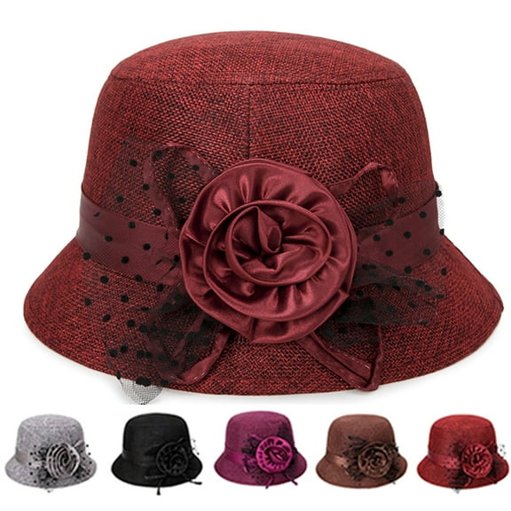 Travelwant Women's Bowler Cloche Hat for Church, Wedding, Party, Formal Occasion