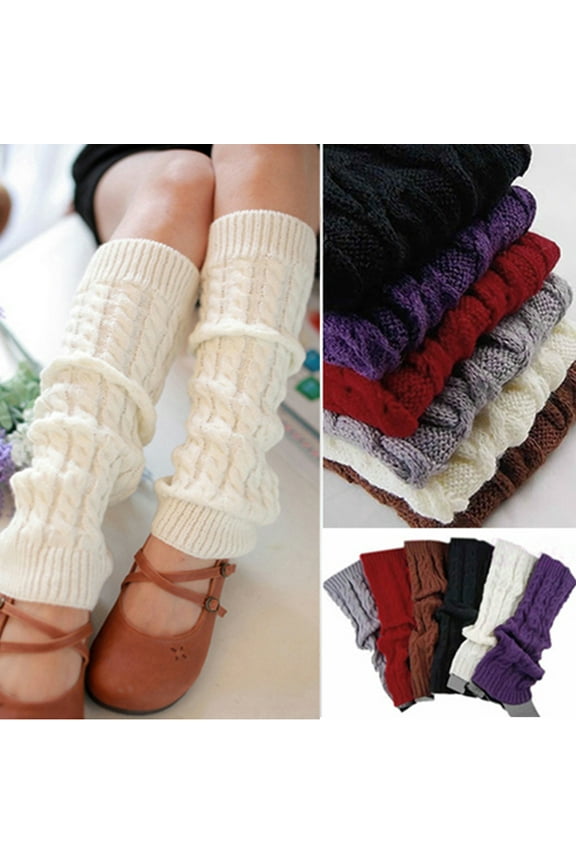 Women's Cable Knit Long Boot Stocking Socks Knee High Winter Leg Warmers Women Leg Warmers Knit Ribbed Leg Warmer for Party Accessories