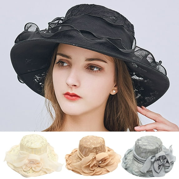 Travelwant Women's Organza Church Kentucky Derby Fascinator Bridal Tea Party Wedding Hat