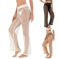 thumbnail image 1 of Travelwant Womens Crochet Net Hollow Out Beach Pants Sexy Swimsuit Cover Up Pants, 1 of 7