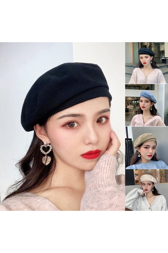 Womens Summer Breathable Beret Hat French Style Artist Cap Elegant Solid Color Beret Beanie Hat for Women