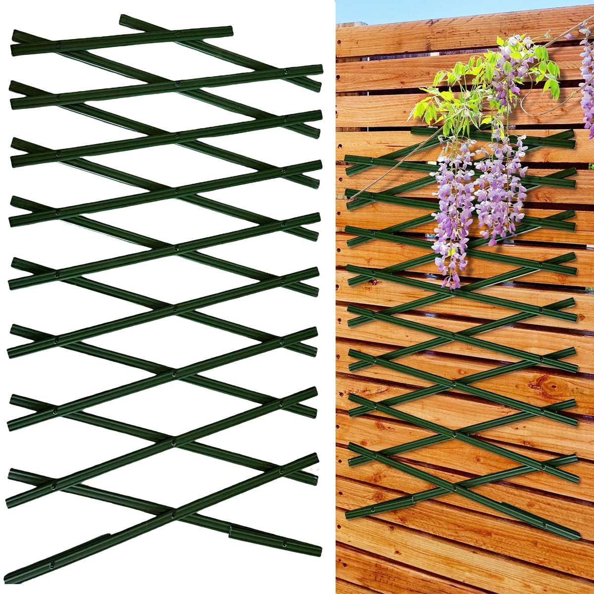 Travelwant Wooden Lattice Wall - Expandable Plant Garden Trellis for ...