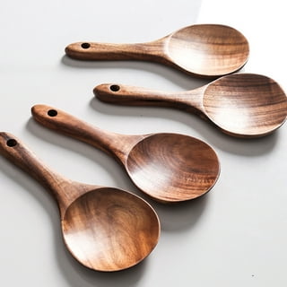 Unique Bargains Household Kitchen Wood Flat Cooking Serving Spatula Rice Spoon Paddle Ladle