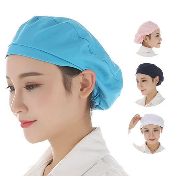 Travelwant Worker Hat Solid Color Multipurpose Breathable Dust Cap Kitchen Restaurant Bakery Chef Hat for Women Men
