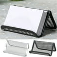thumbnail image 1 of Travelwant Business Card Holder for Desk Metal Business Card Display Holders Mesh Business Cards Holder Stand Desktop Name Card Organizer, Capacity: 50 Cards, Black, 1 of 7