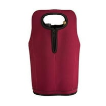 Travelwell BURGUNDY NEOPRENE TWO-BOTTLE WINE CARRIER
