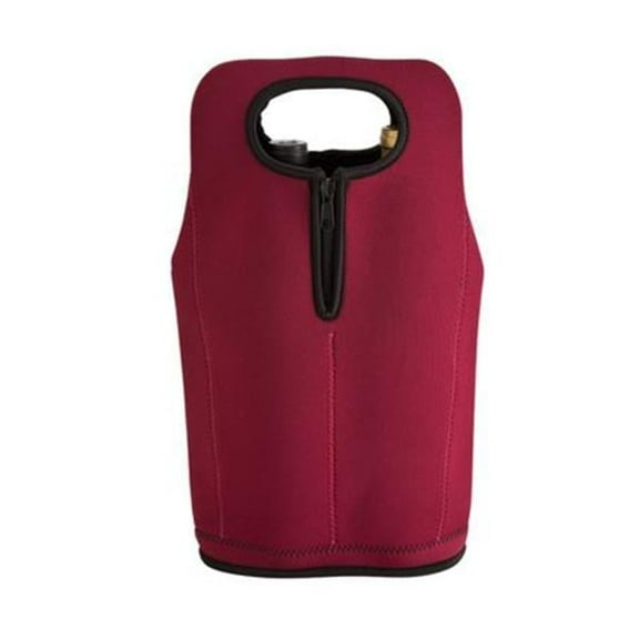 Travelwell BURGUNDY NEOPRENE TWO-BOTTLE WINE CARRIER