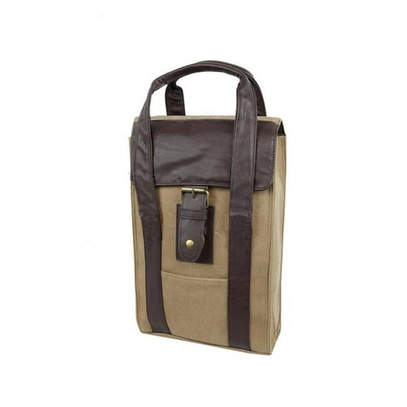 Travelwell CANVAS ARLINGTON DUAL WINE CARRIER BAG
