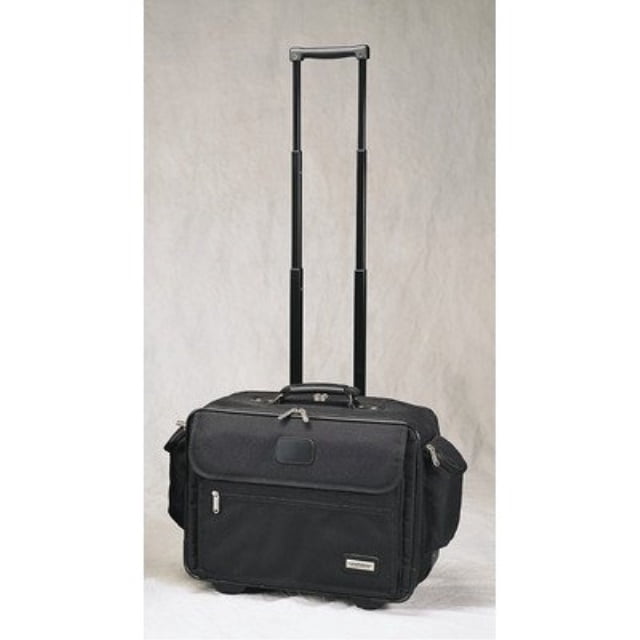 Travelwell In-Line Skate Wheels Polyester 17" Laptop Briefcase, Black