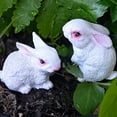 thumbnail image 1 of Travelwnat 4Packs Rabbit Garden Statue Outdoor Décor, Resin Figurine Decoration for Lawn, Yard, Patio, Porch, and More, 1 of 7
