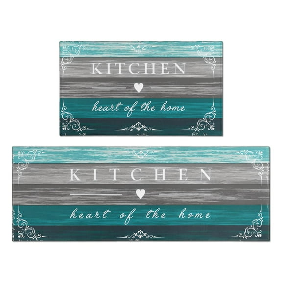 Travelydsg Kitchen Mats for Floor Sets Of 2, Washable Anti Fatigue Mat for Cushioned, Waterproof Kitchen Rugs, Kitchen Mat for Home Kitchen Decor or Office 17"x30"+17"x47"