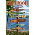 thumbnail image 1 of Traverse City, Michigan, Destinations Sign (12x18 Wall Art Poster, Room Decor), 1 of 3