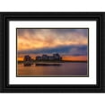 thumbnail image 1 of Traverso, Alessandro 14x11 Black Ornate Wood Framed with Double Matting Museum Art Print Titled - Sunset At Plougrescant, 1 of 4