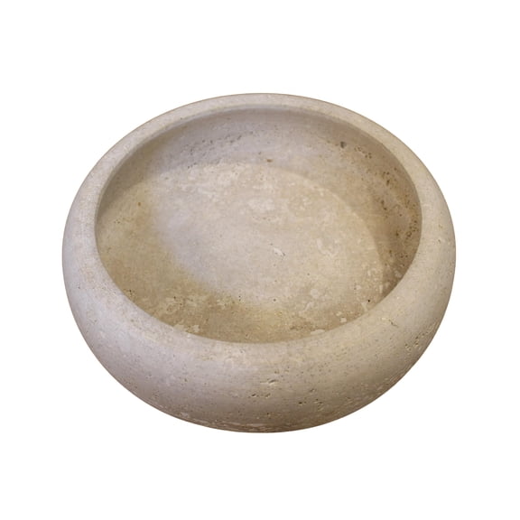 Travertine Decorative Bowl Hand Crafted Home Decor Catchall Dish